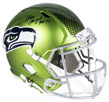 Steve Largent Signed & "HOF 95" Inscribed Seattle Seahawks Blaze Alternate Replica Helmet (Schwartz) 